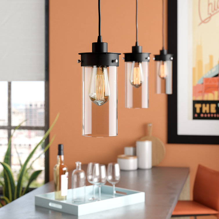 Brayden Studio® Grasston 3 Light Kitchen Island Cylinder Pendant